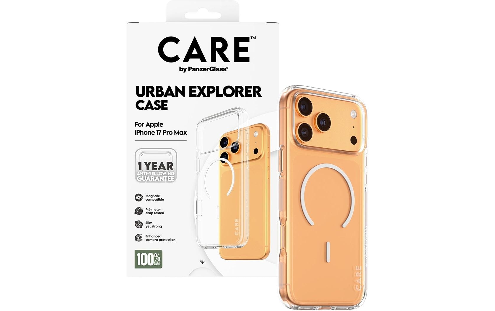 PanzerGlass Backcover Flagship Case – für Apple iPhone 17 Pro Max – transparent – TPU, MagSafe-kompatibel