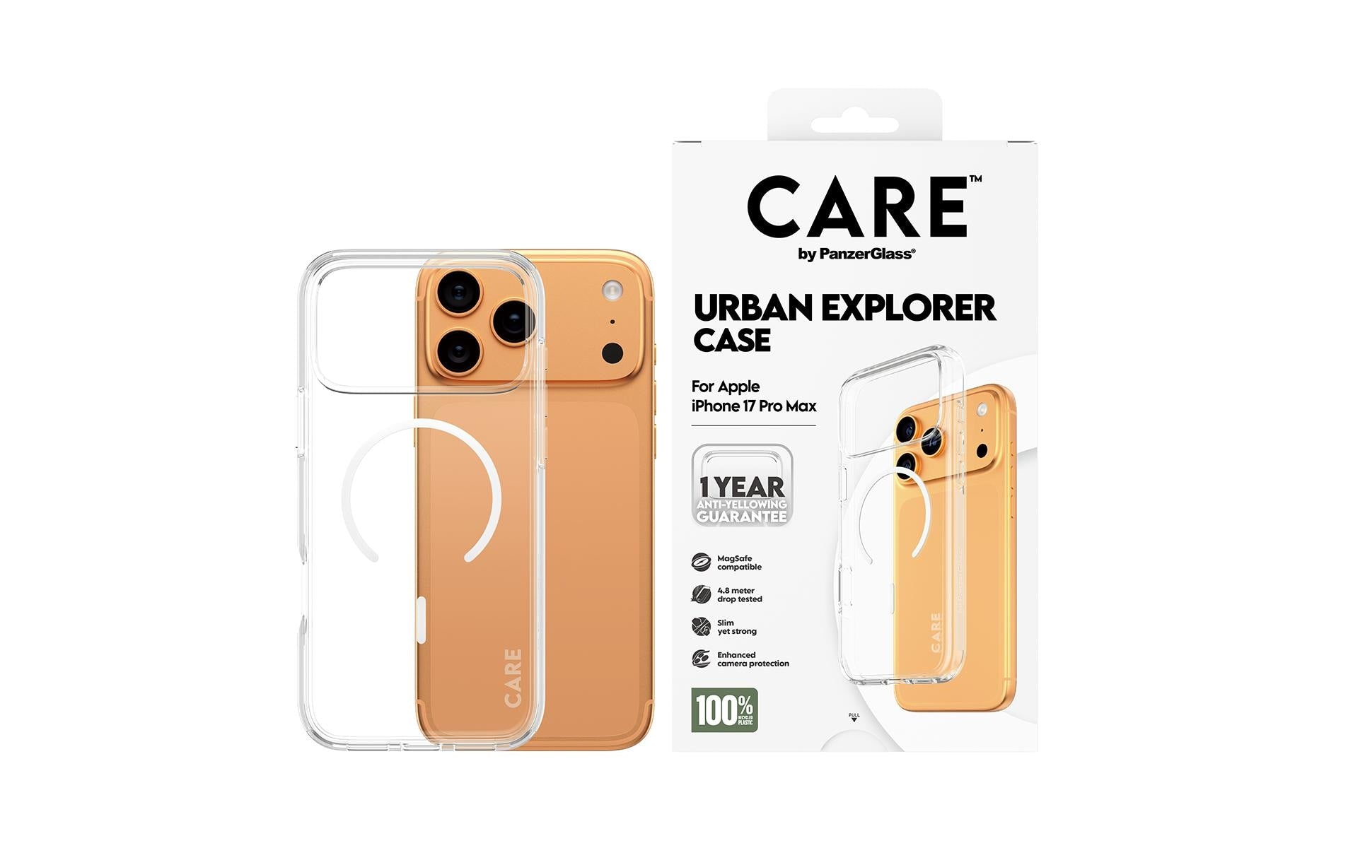 PanzerGlass Backcover Flagship Case – für Apple iPhone 17 Pro Max – transparent – TPU, MagSafe-kompatibel