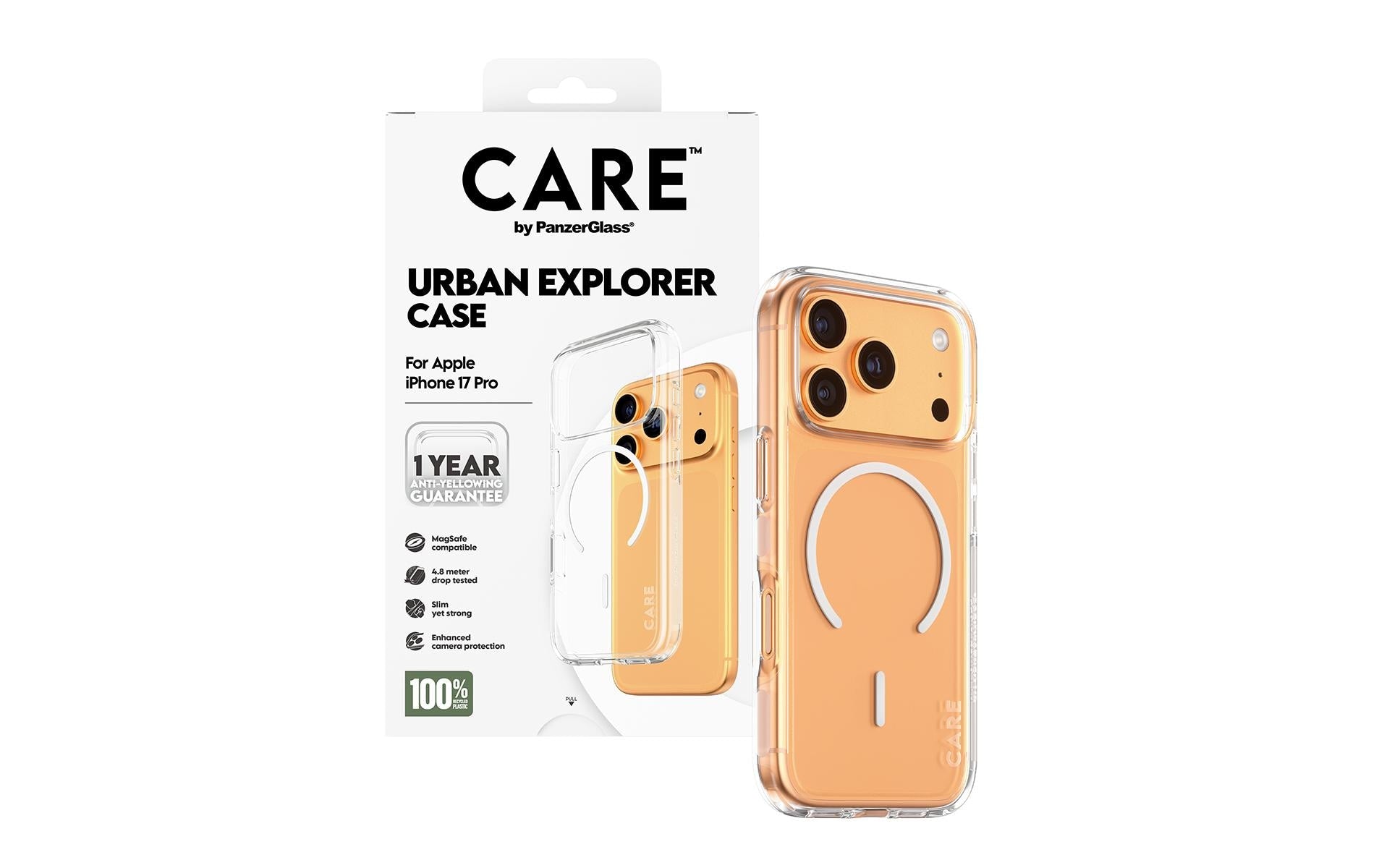PanzerGlass Backcover – für Apple iPhone 17 Pro – transparent – MagSafe kompatibel