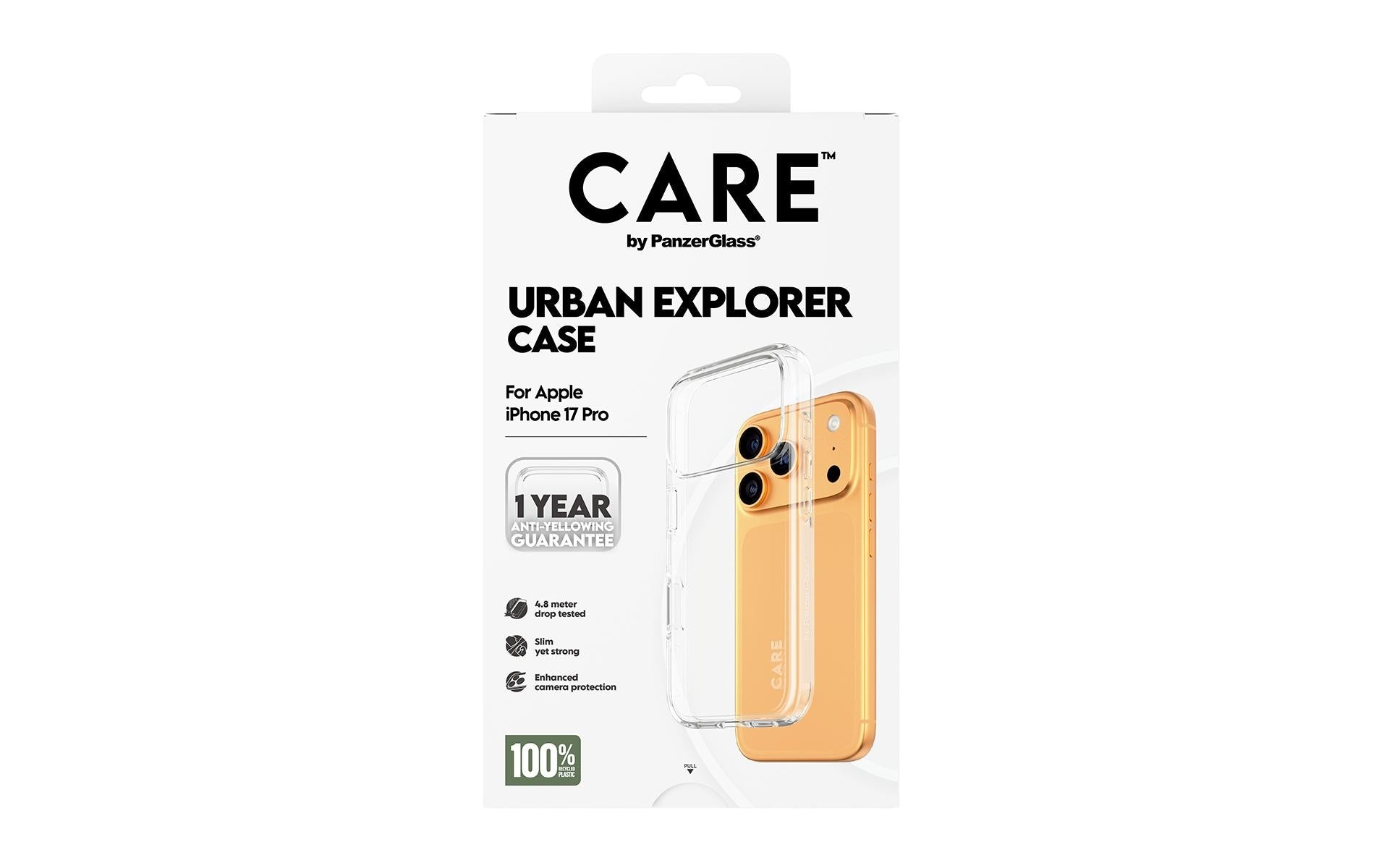 PanzerGlass Backcover CARE Flagship Case Urban Combat – für Apple iPhone 17 Pro – transparent – TPU