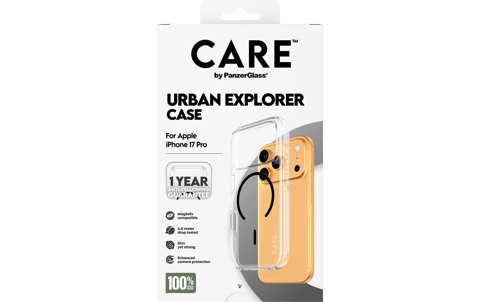 PanzerGlass Backcover Urban Combat MS – für Apple iPhone 17 Pro – transparent/schwarz – TPU