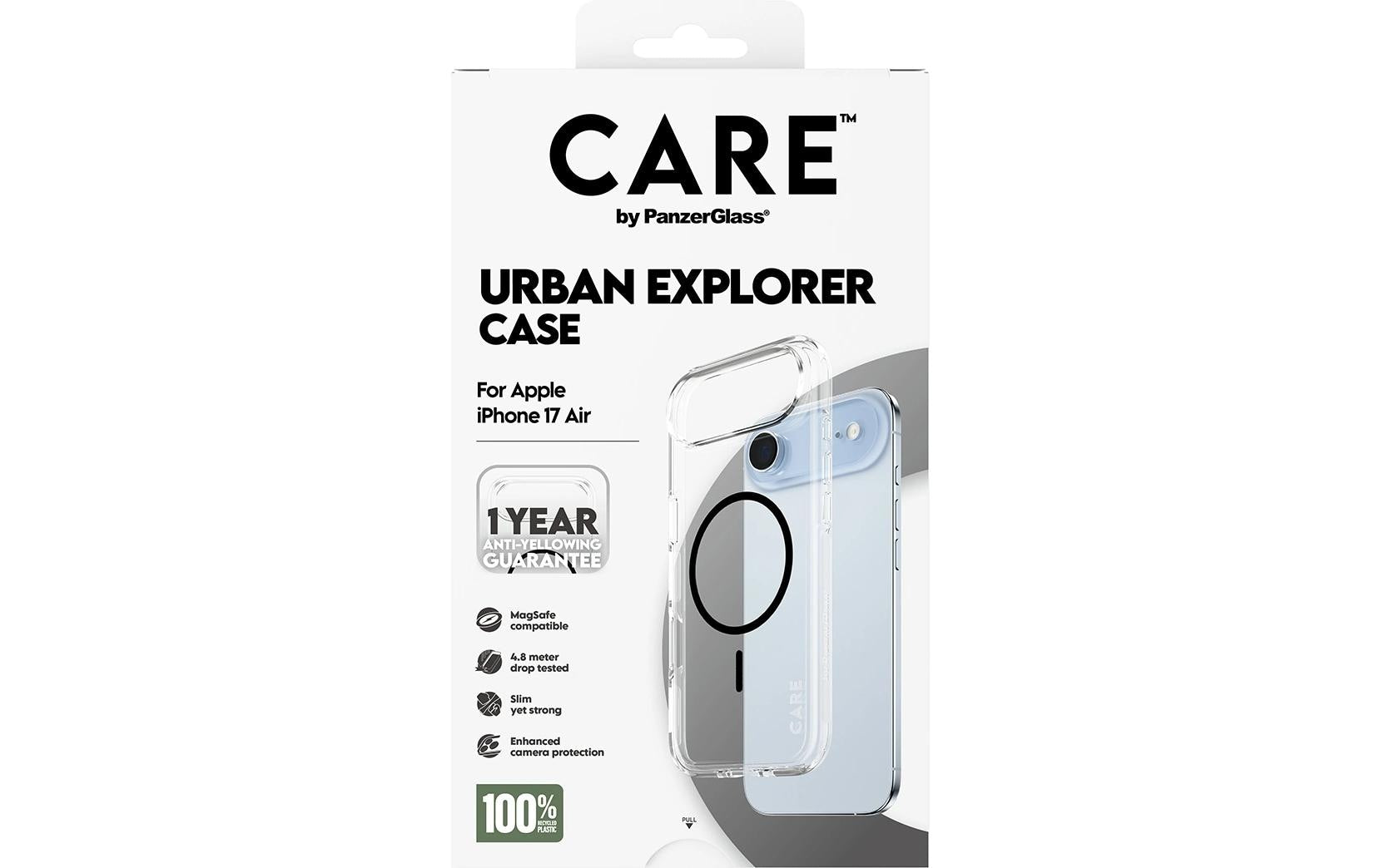 PanzerGlass Backcover – für Apple iPhone Air – transparent/schwarz – TPU, MagSafe-kompatibel