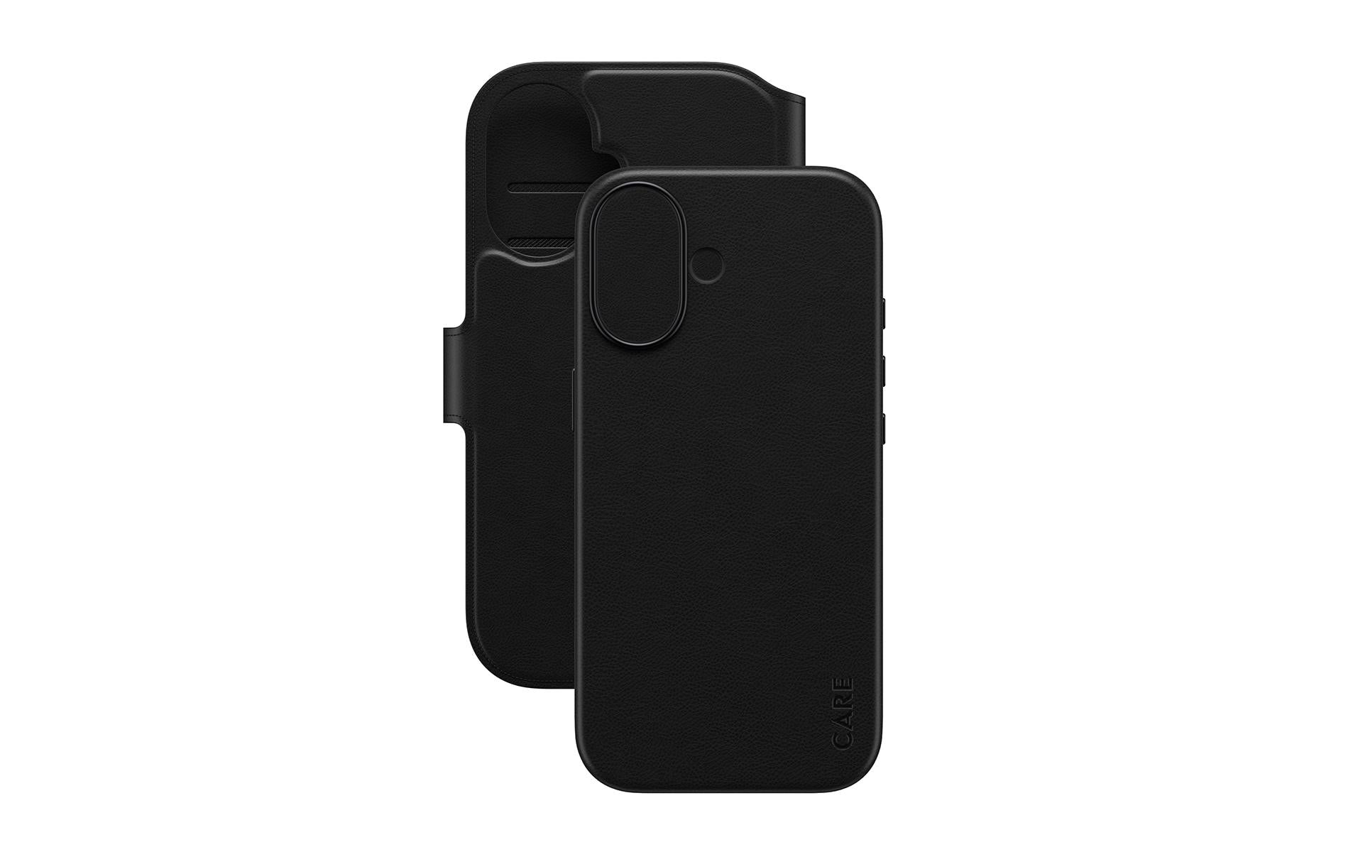 PanzerGlass Booklet-Hülle – für Apple iPhone 17 – schwarz – Kunstleder – MagSafe-kompatibel, mit Kartenfach