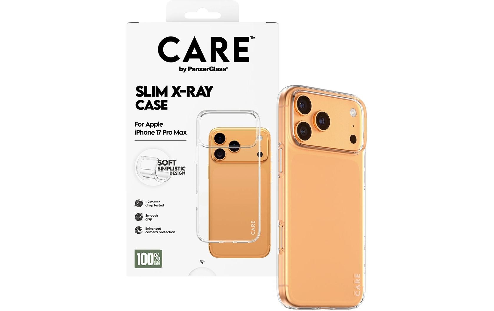 PanzerGlass Backcover CARE Fashionable Case X-Ray Soft Basic – für Apple iPhone 17 Pro Max – transparent