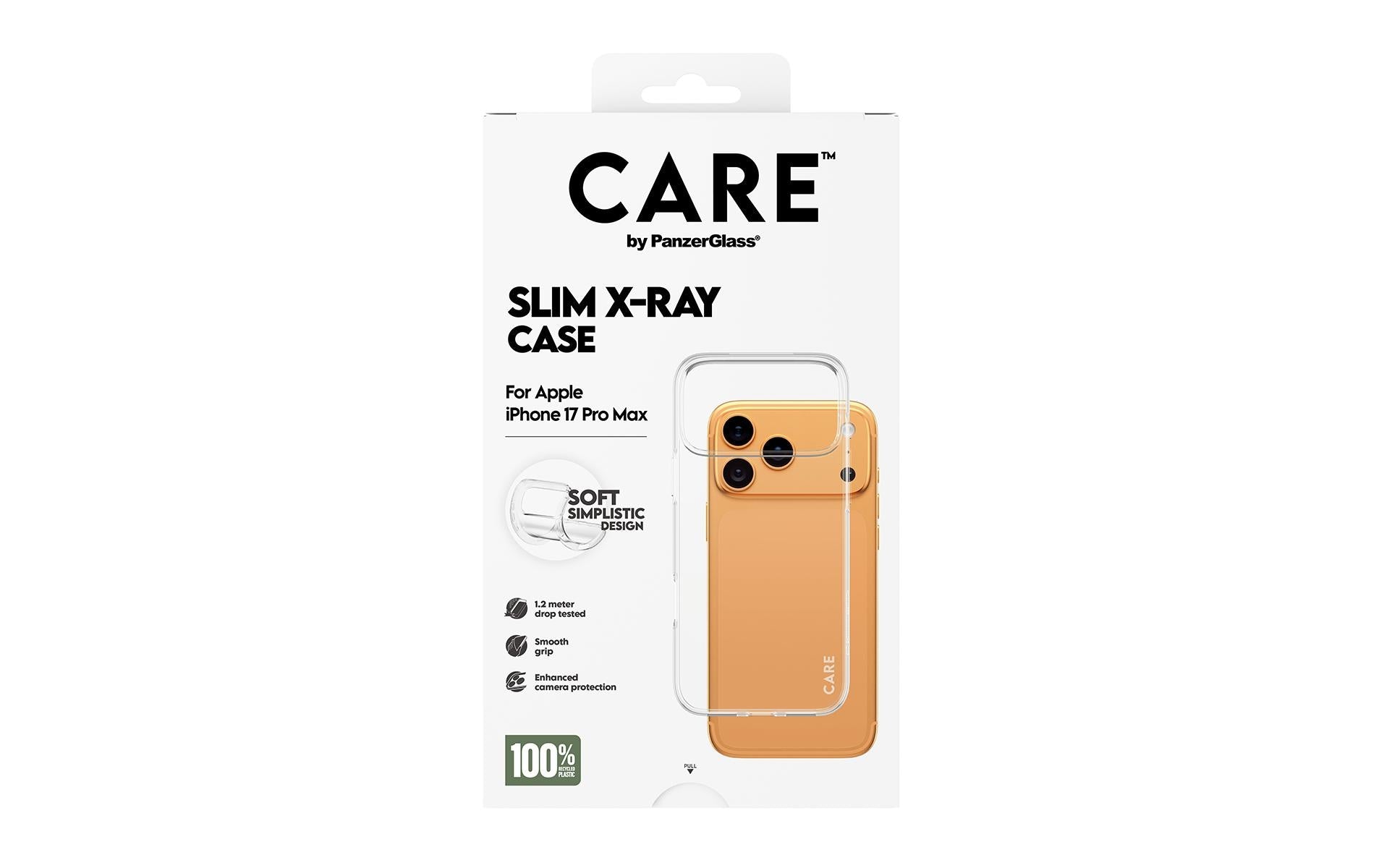 PanzerGlass Backcover CARE Fashionable Case X-Ray Soft Basic – für Apple iPhone 17 Pro Max – transparent