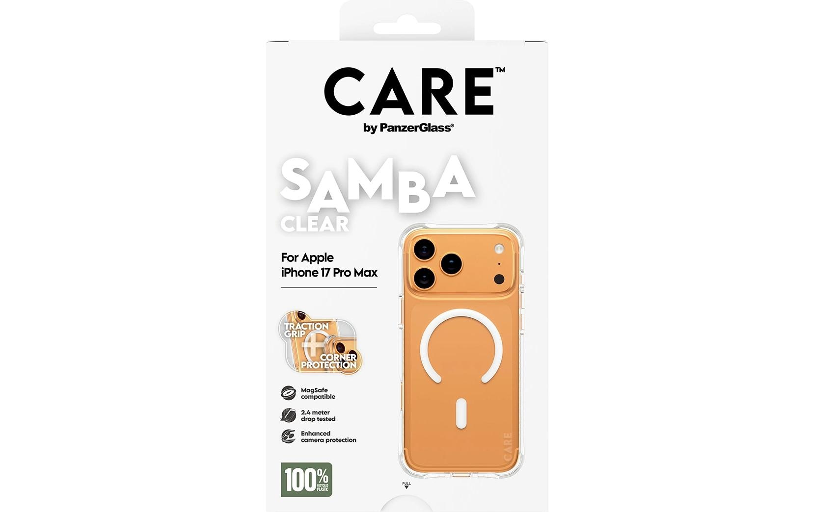 PanzerGlass Backcover Fashionable Case Samba – für Apple iPhone 17 Pro Max – transparent – MagSafe kompatibel
