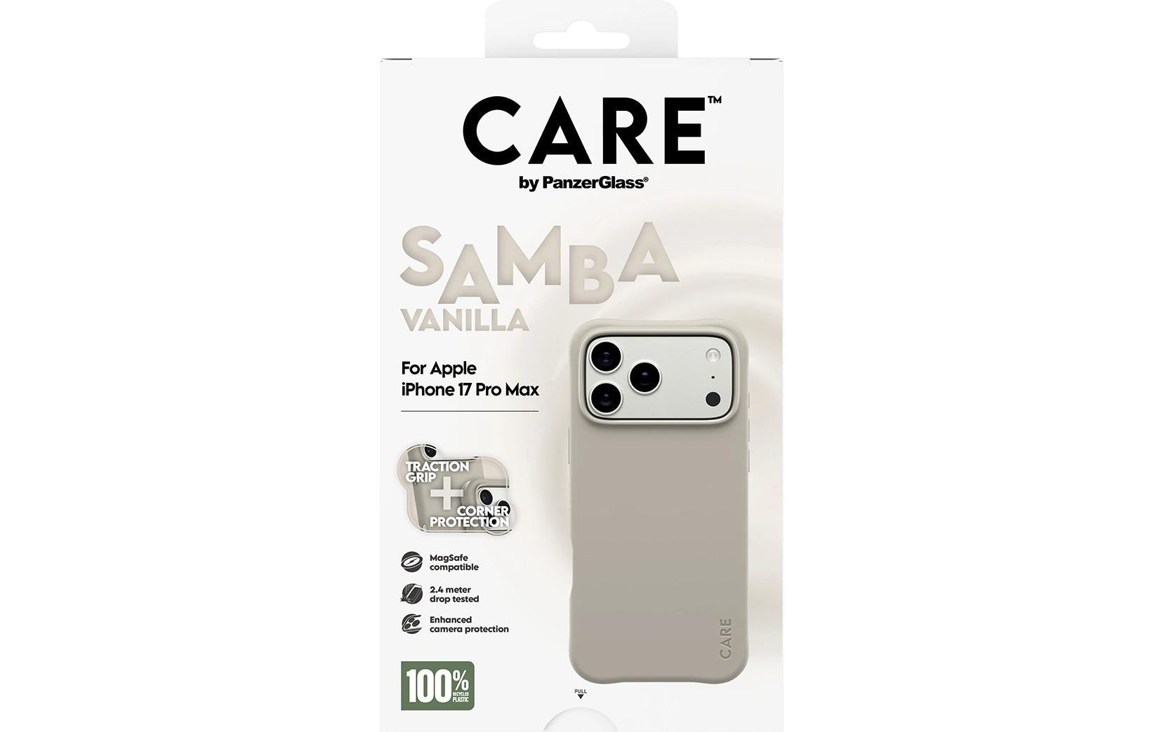 PanzerGlass Backcover CARE Samba – für Apple iPhone 17 Pro Max – beige – TPU, MagSafe-kompatibel
