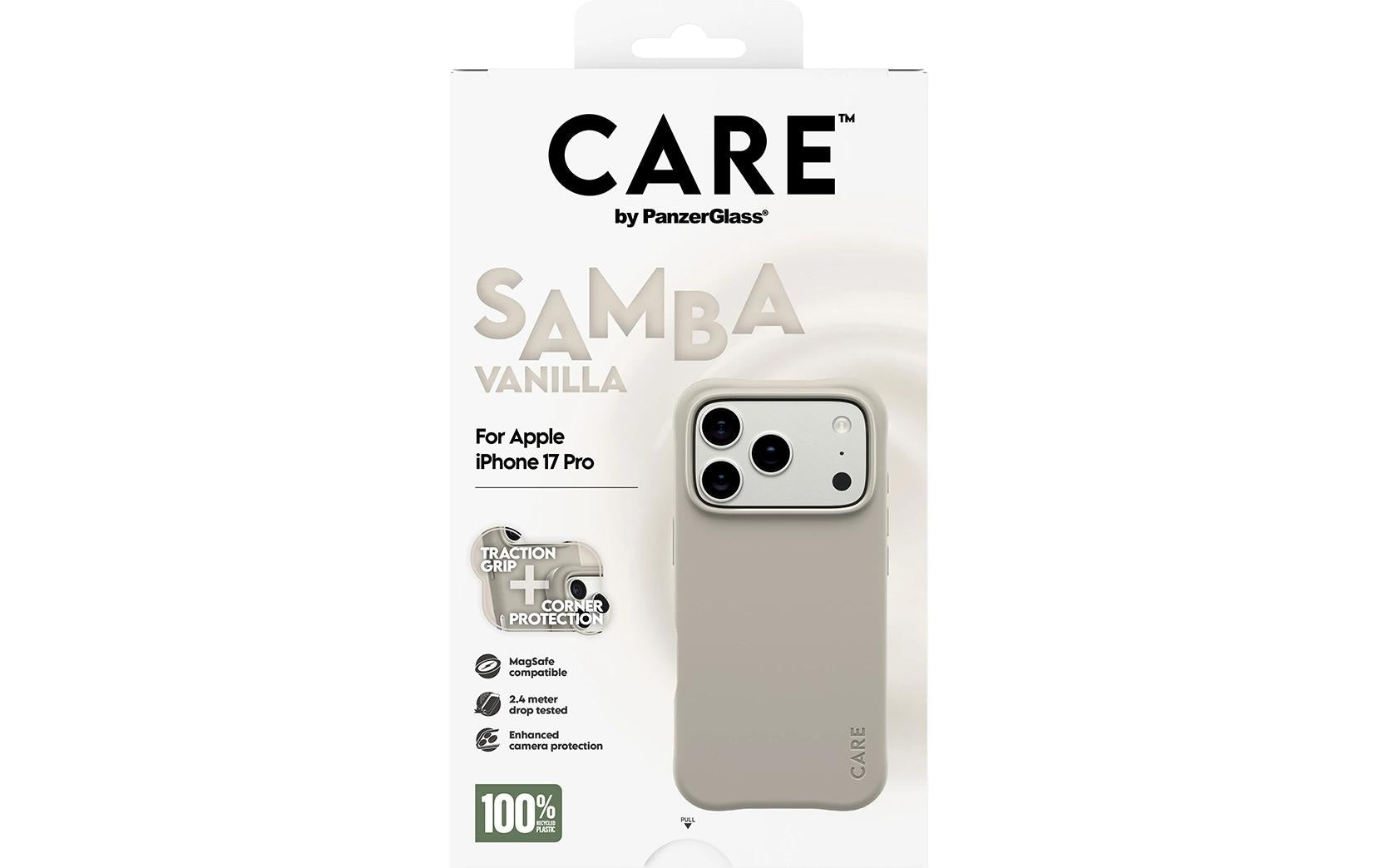 PanzerGlass Backcover Samba – für Apple iPhone 17 Pro – Beige – TPU – MagSafe-kompatibel