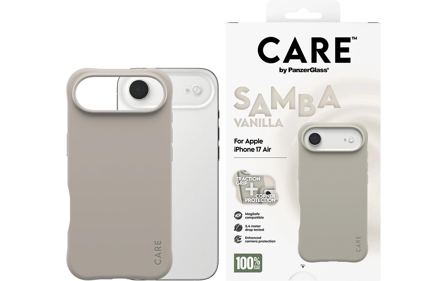 PanzerGlass Backcover Samba – für Apple iPhone 17 Air – beige – TPU, MagSafe-kompatibel