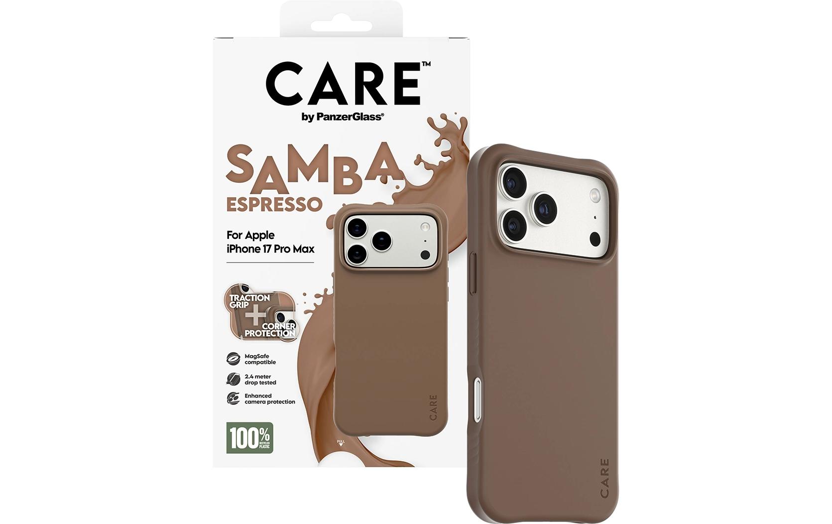 PanzerGlass Backcover CARE Samba – für Apple iPhone 17 Pro Max – Espresso – TPU, MagSafe-kompatibel