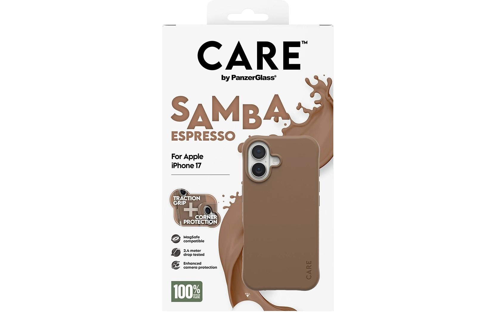 PanzerGlass Backcover CARE Samba – für Apple iPhone 17 – Espresso – TPU, MagSafe-kompatibel