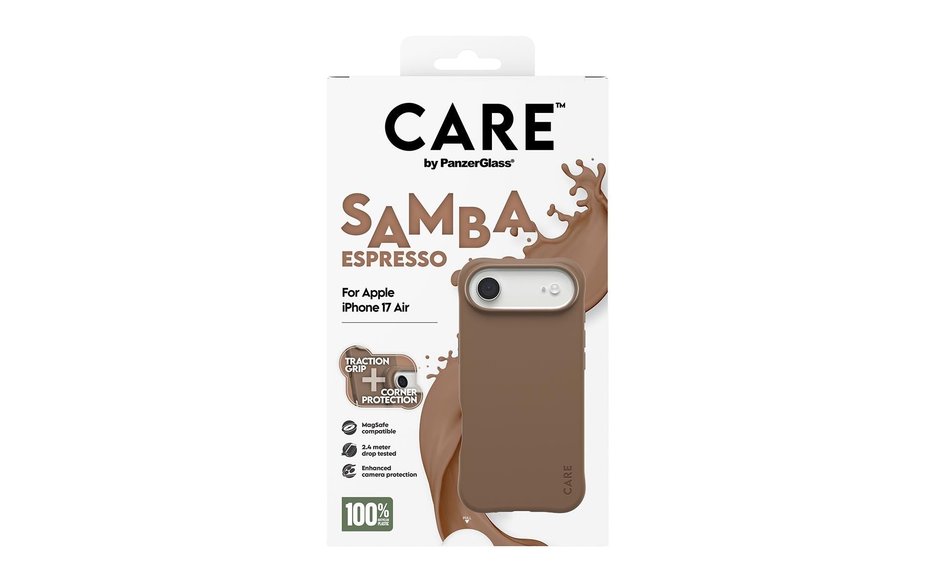 PanzerGlass Backcover Samba – für Apple iPhone Air – Espresso – MagSafe-kompatibel