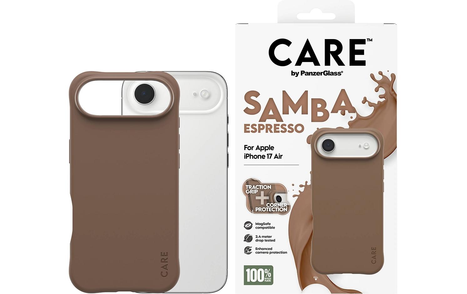 PanzerGlass Backcover Samba – für Apple iPhone Air – Espresso – MagSafe-kompatibel
