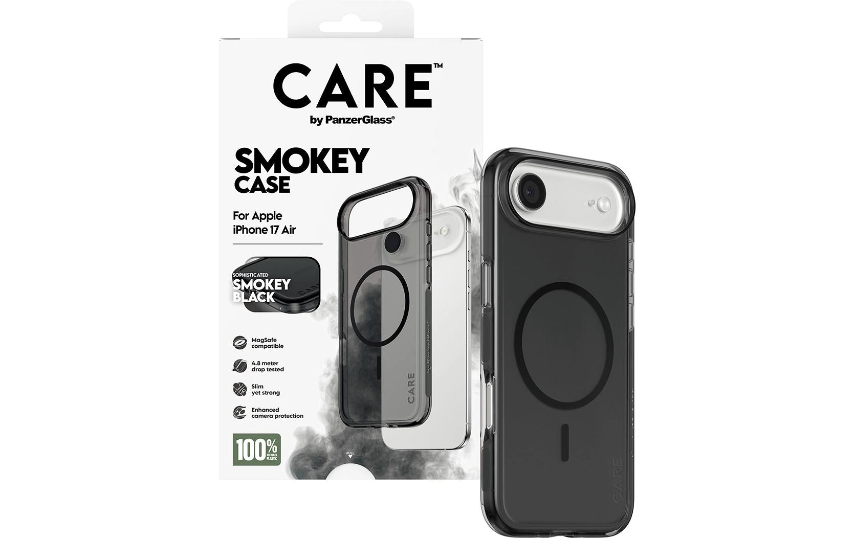 PanzerGlass Backcover – für Apple iPhone 17 Air – transparent/schwarz – MagSafe kompatibel