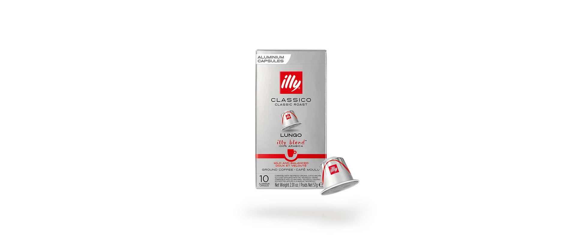 Illy Classico Lungo – Kapseln für Nespresso – Intensität 5, 10 Kapseln