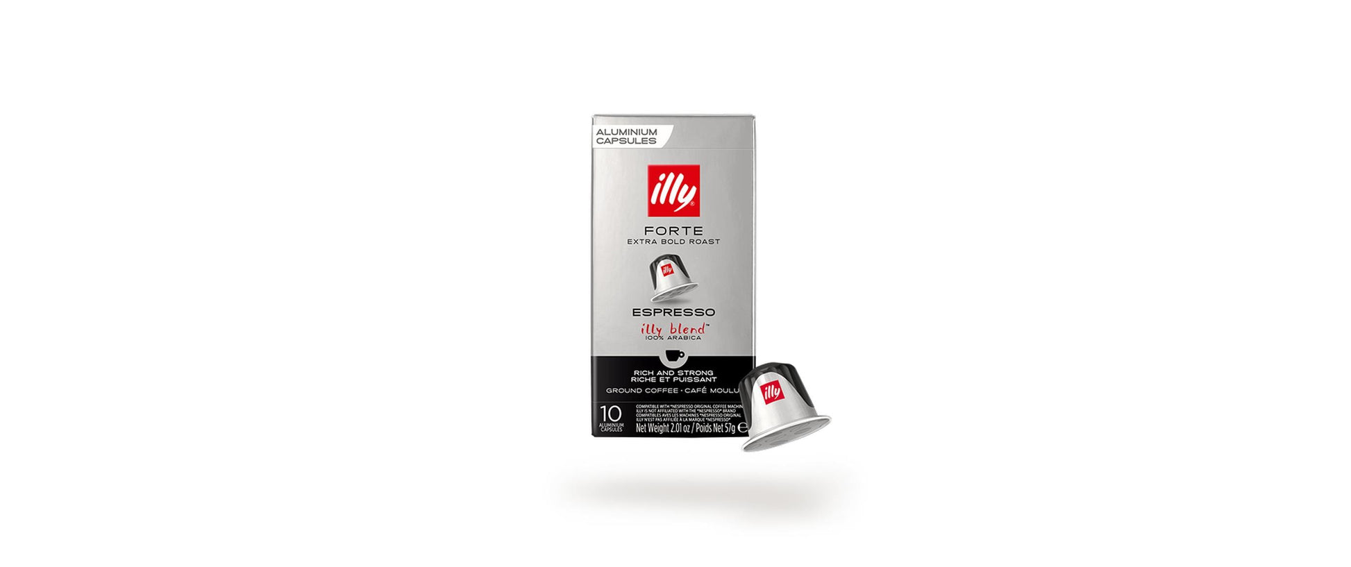 Illy Forte Espresso – Kapseln für Nespresso – Intensität 9, 10 Kapseln