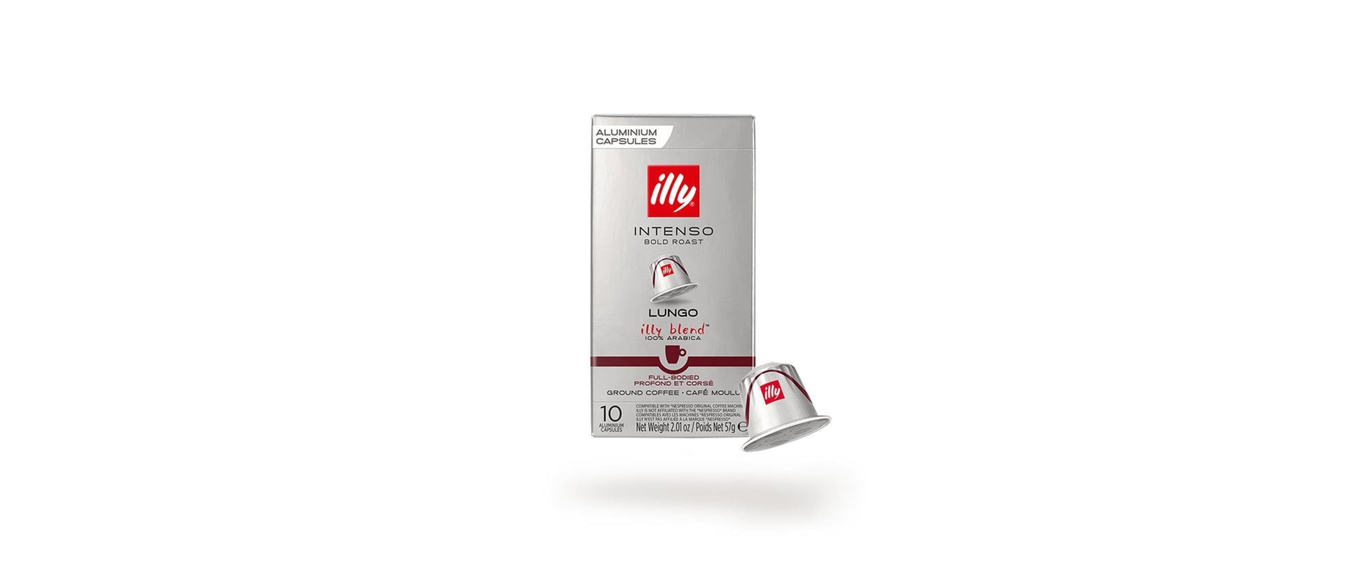 Illy Intenso Lungo – Kapseln für Nespresso – Intensität 7, 10 Kapseln