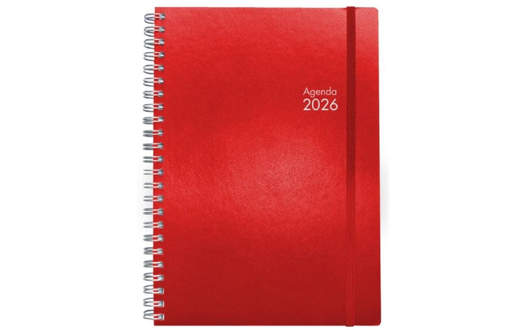 Simplex Simply Agenda – 1 Woche/2 Seiten, Spiralbindung, 15 × 21 cm, 2026, Rot