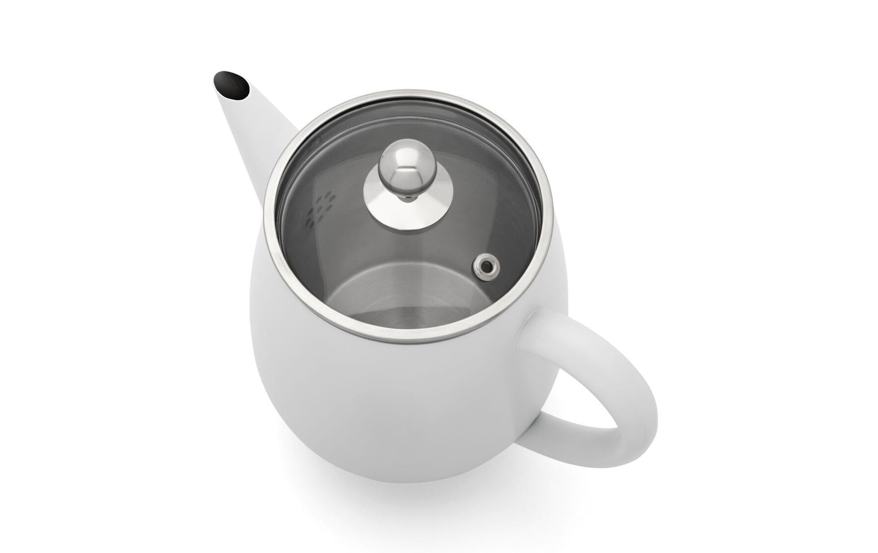 Bredemeijer Teekanne Duet Eva – 1,1 l, 23,0 × 14,5 × 19,5 cm, Edelstahl, mit Teefilter (Edelstahl)