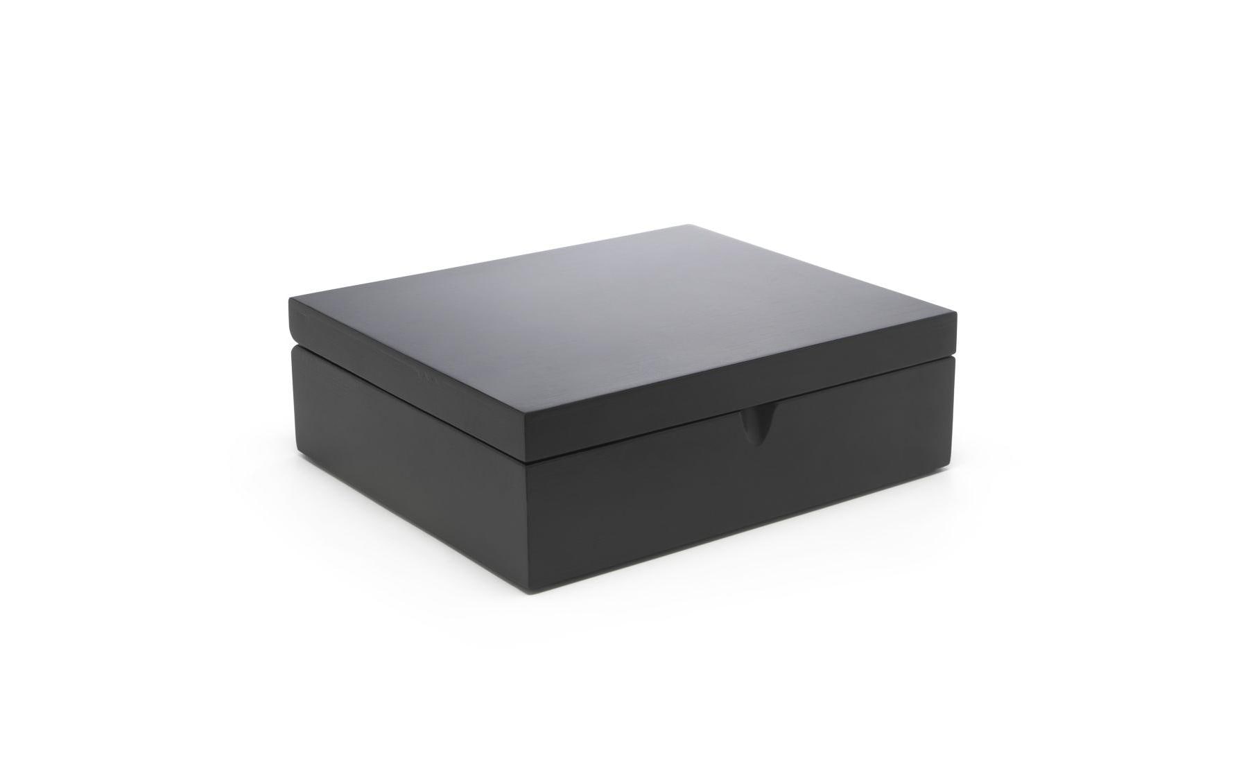 Bredemeijer Teebeutelbox Bambus, 6 Fächer, 17,9 × 7,5 × 21,8 cm, Schwarz