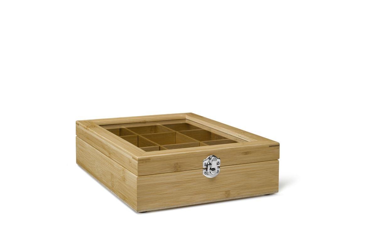 Bredemeijer Teebeutelbox Bambus, 9 Fächer, Braun