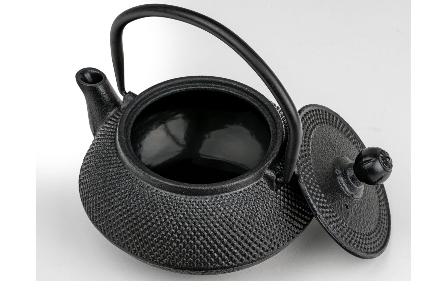 Bredemeijer Jang – Teekanne, 0,5 l, Gusseisen, Edelstahl-Teesieb, Schwarz, für Gas