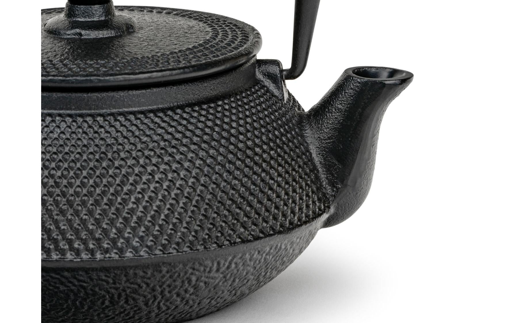 Bredemeijer Jang – Teekanne, 0,5 l, Gusseisen, Edelstahl-Teesieb, Schwarz, für Gas