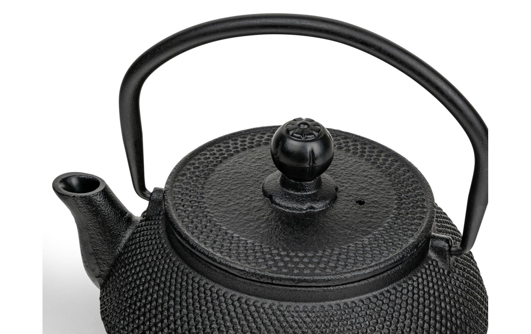 Bredemeijer Jang – Teekanne, 0,5 l, Gusseisen, Edelstahl-Teesieb, Schwarz, für Gas