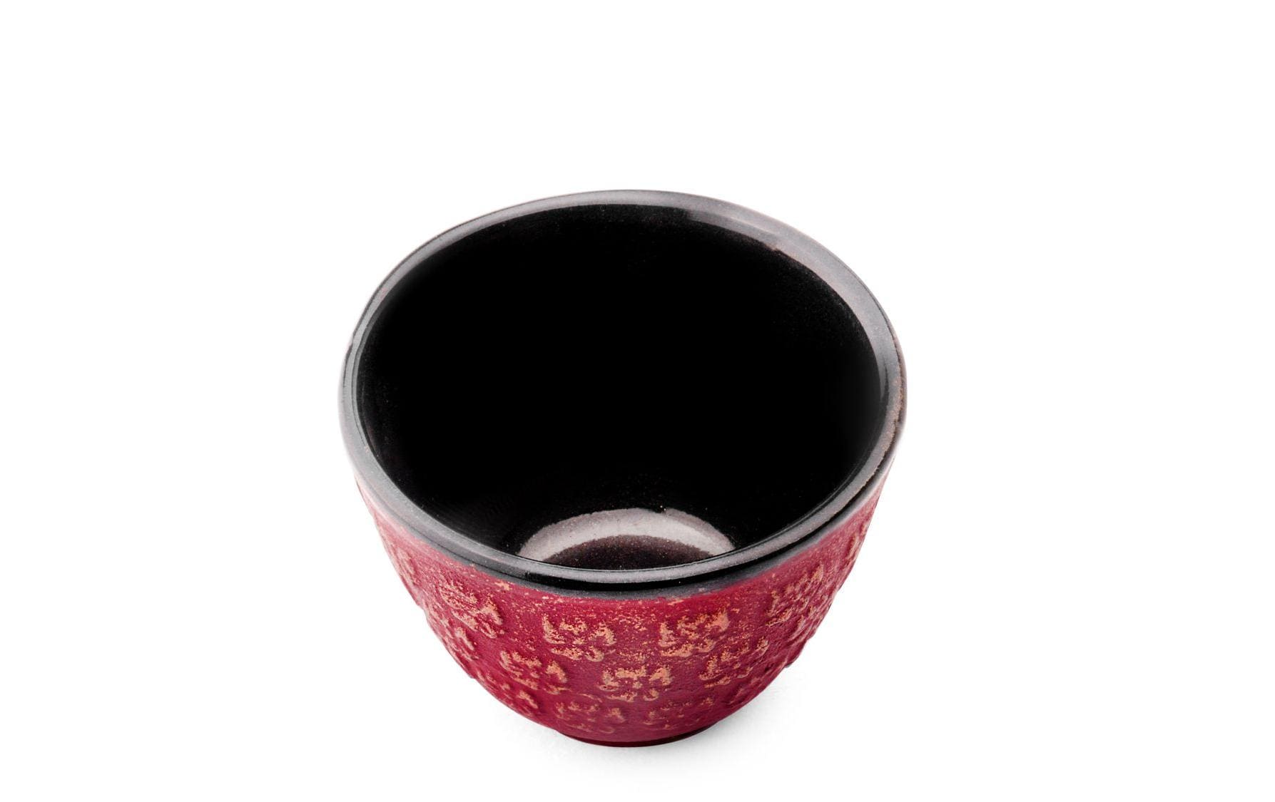 Bredemeijer Teeset Shanghai – 3-teiliges Set, 600 ml, Gusseisen, Rot, mit Edelstahlfilter, für Induktion