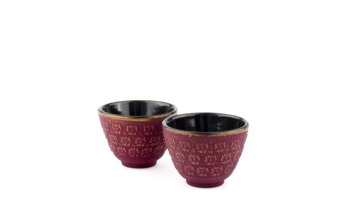 Bredemeijer Teeset Shanghai – 3-teiliges Set, 600 ml, Gusseisen, Rot, mit Edelstahlfilter, für Induktion