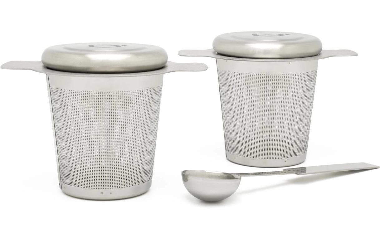 Bredemeijer Teesieb, Edelstahl, mit Masslöffel, 2 Stk., Silber