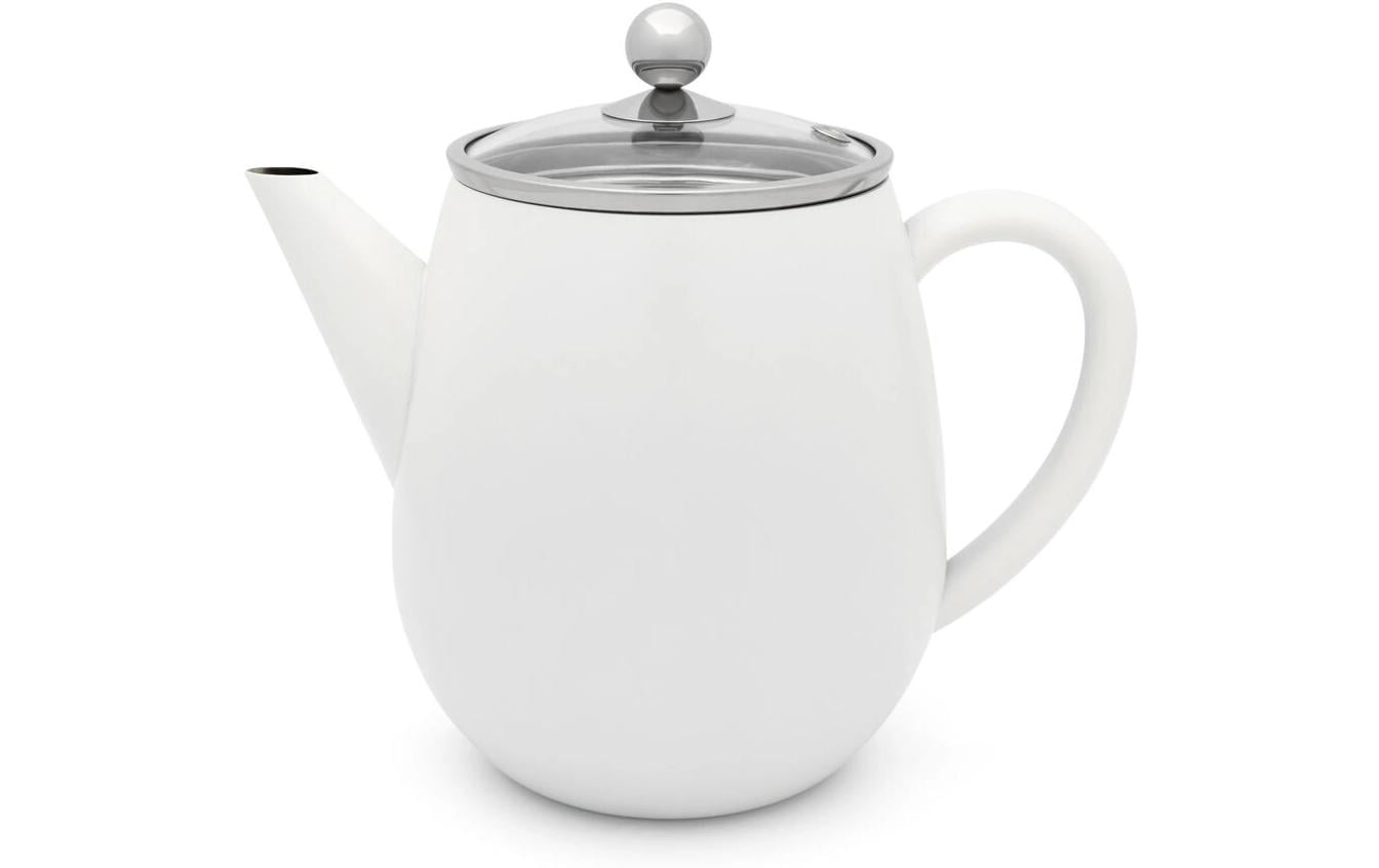 Bredemeijer Teekanne Duet Eva – 1,1 l, 23,0 × 14,5 × 19,5 cm, Edelstahl, mit Teefilter (Edelstahl)