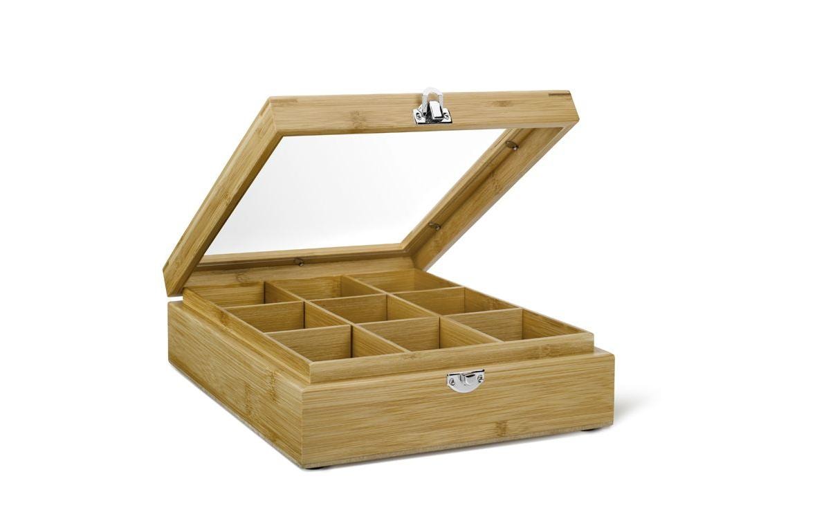 Bredemeijer Teebeutelbox Bambus, 9 Fächer, Braun