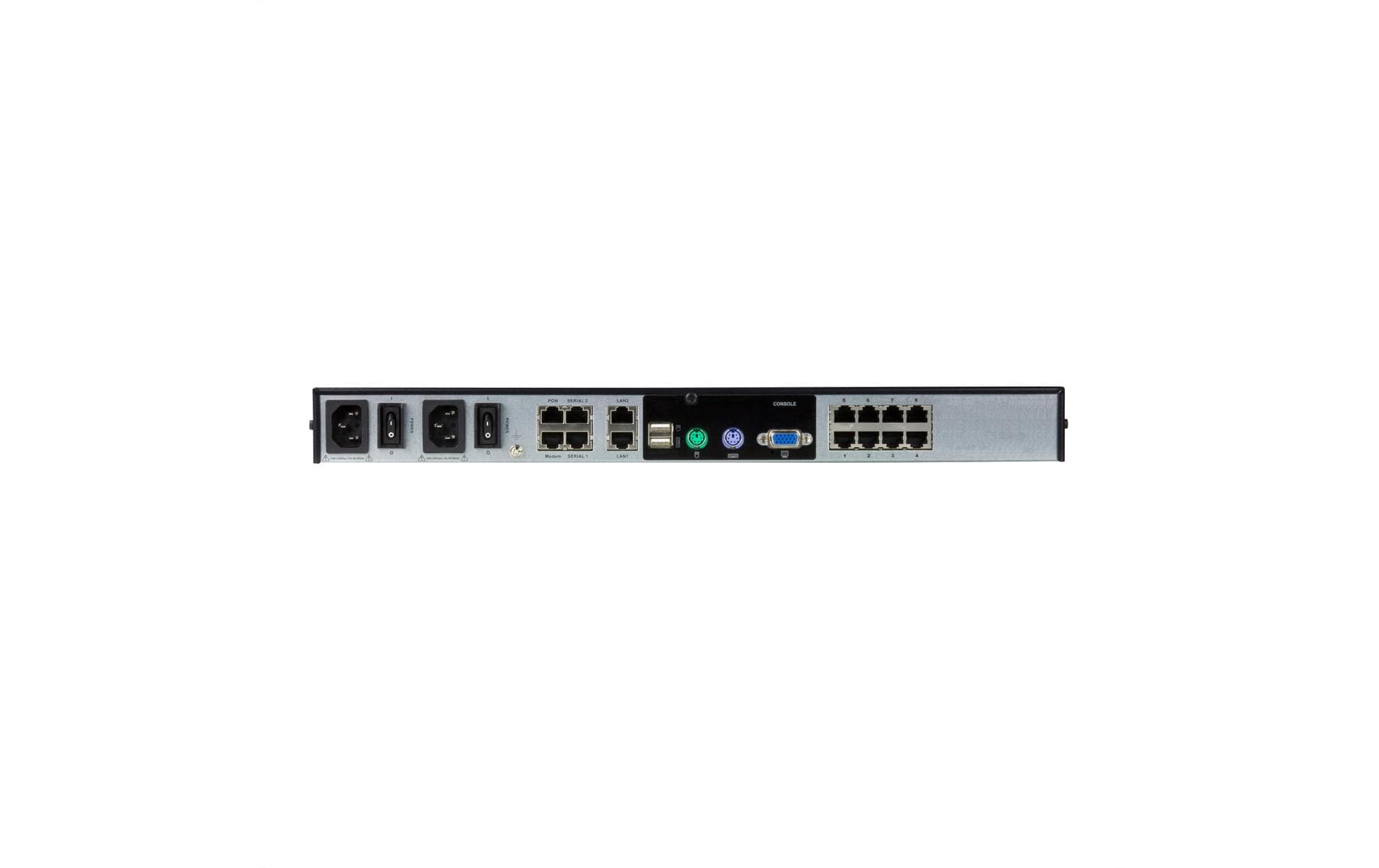 ATEN KN1108VA – KVM-Switch 8-Port, VGA/USB 2.0/Ethernet, 1920 × 1200, Virtual Media, Audio, Kaskadierbar