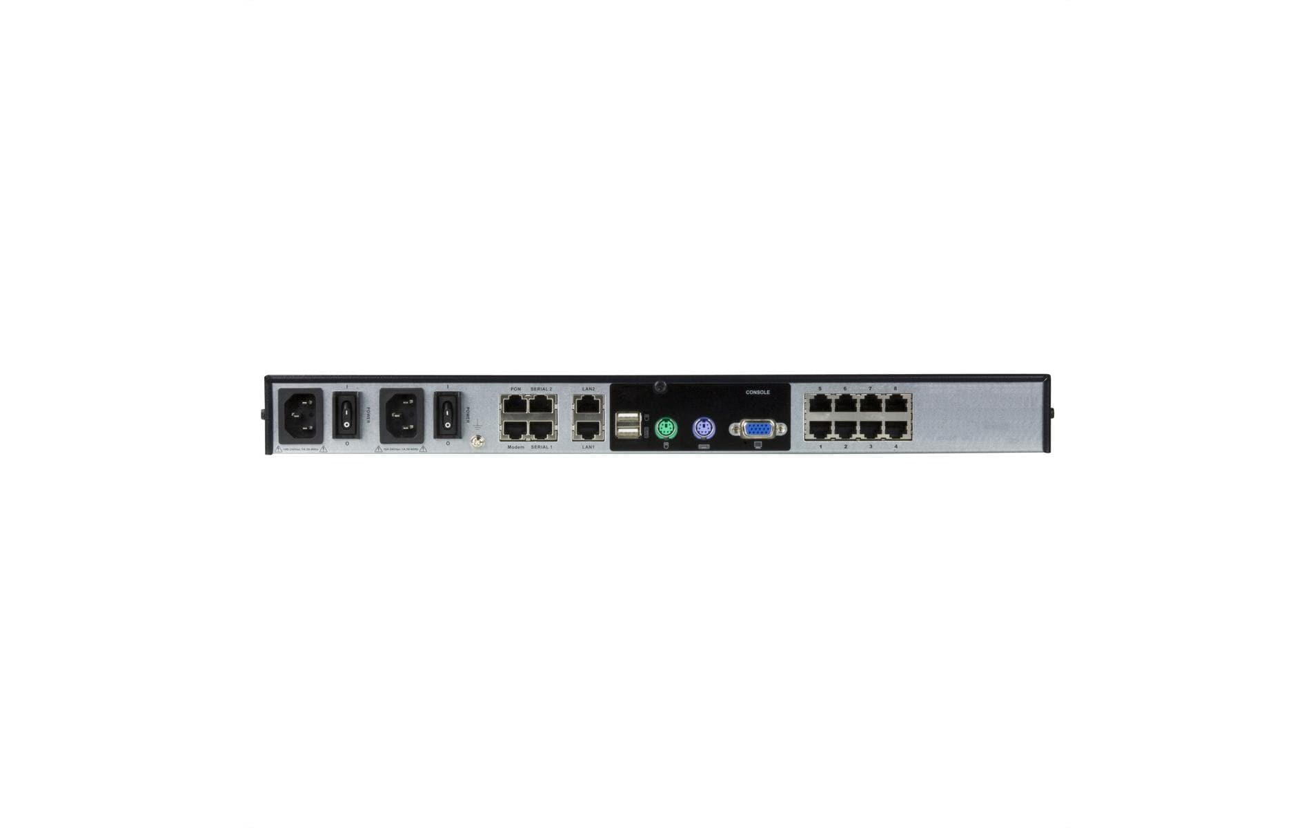 ATEN KN1108VA – KVM-Switch 8-Port, VGA/USB 2.0/Ethernet, 1920 × 1200, Virtual Media, Audio, Kaskadierbar