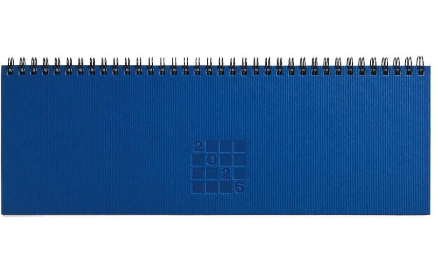 Simplex Linea 83582B5 – Tischkalender 2026, 1 Woche/2 Seiten, A4, Spiralbindung, Blau