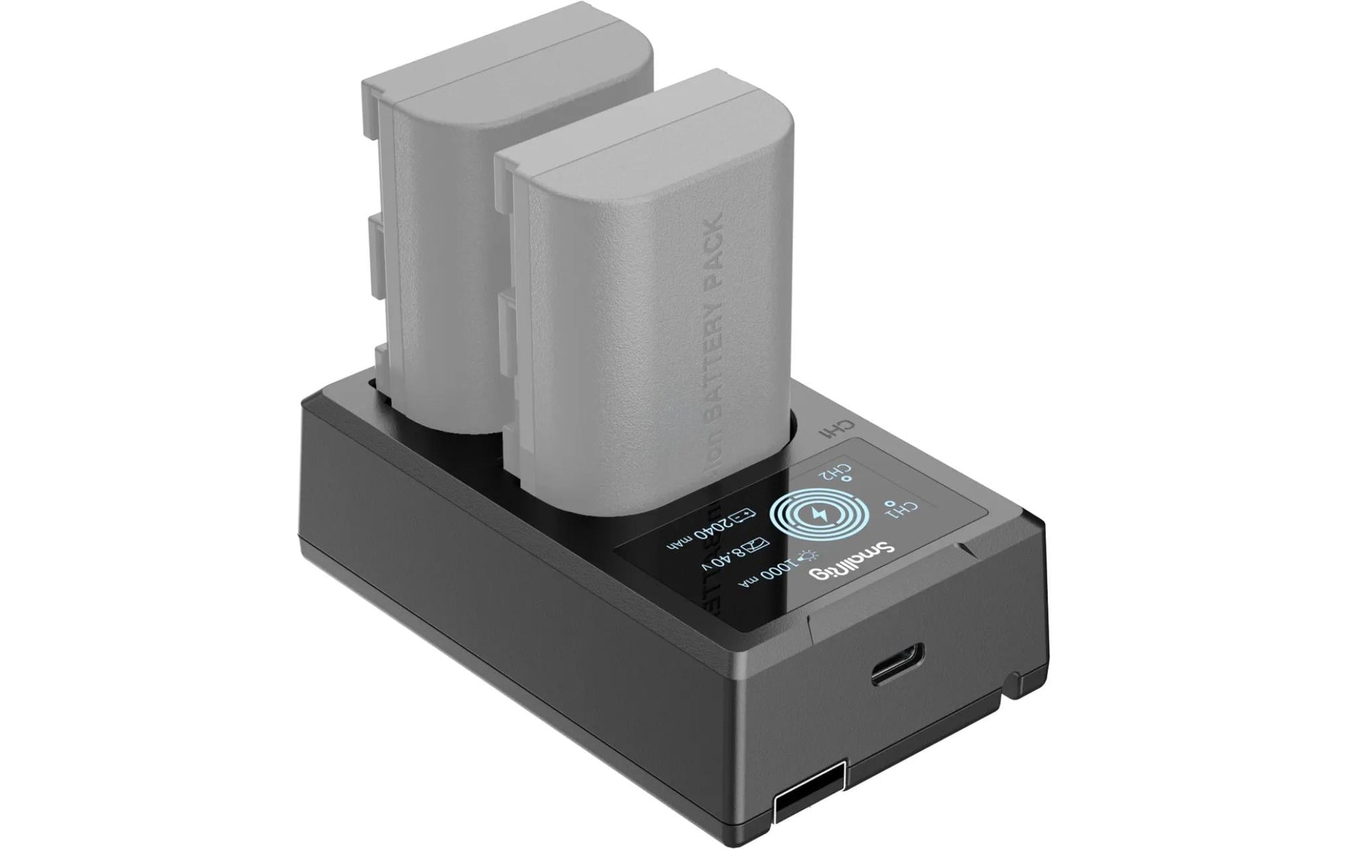 SmallRig 4084 Akkulader – für Canon LP-E6NH – 2-fach, USB – Schwarz