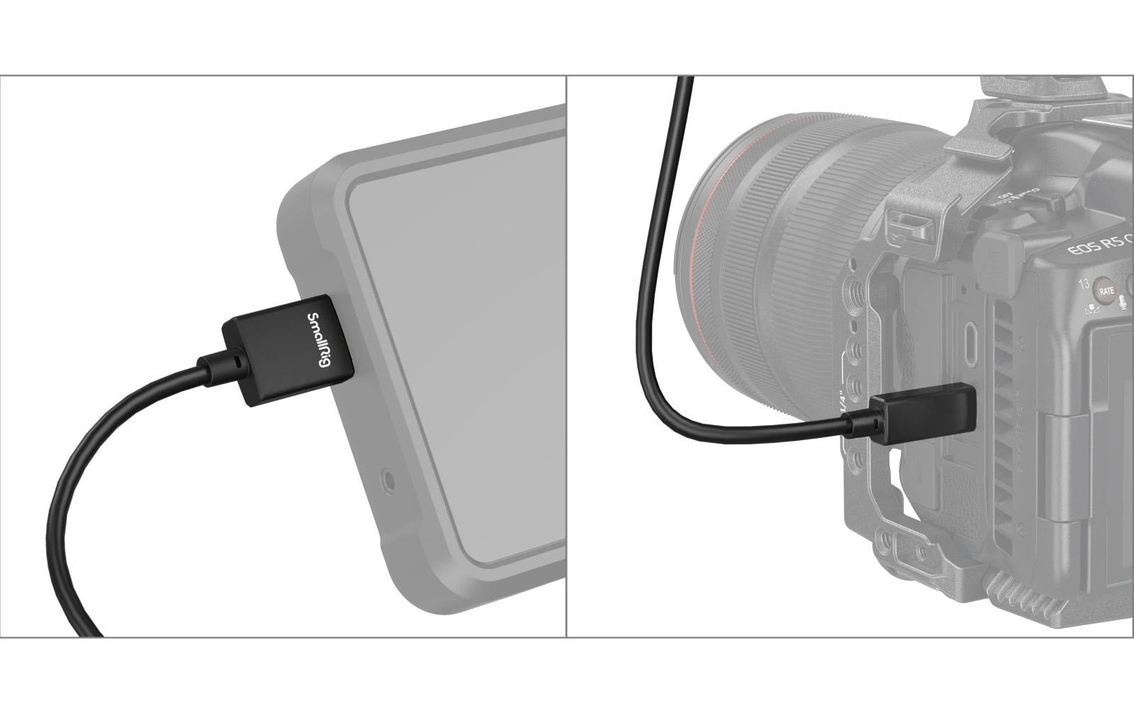 SmallRig Micro-HDMI auf HDMI Kabel HDMI 2.0 4K 60 Hz – 0,55 m