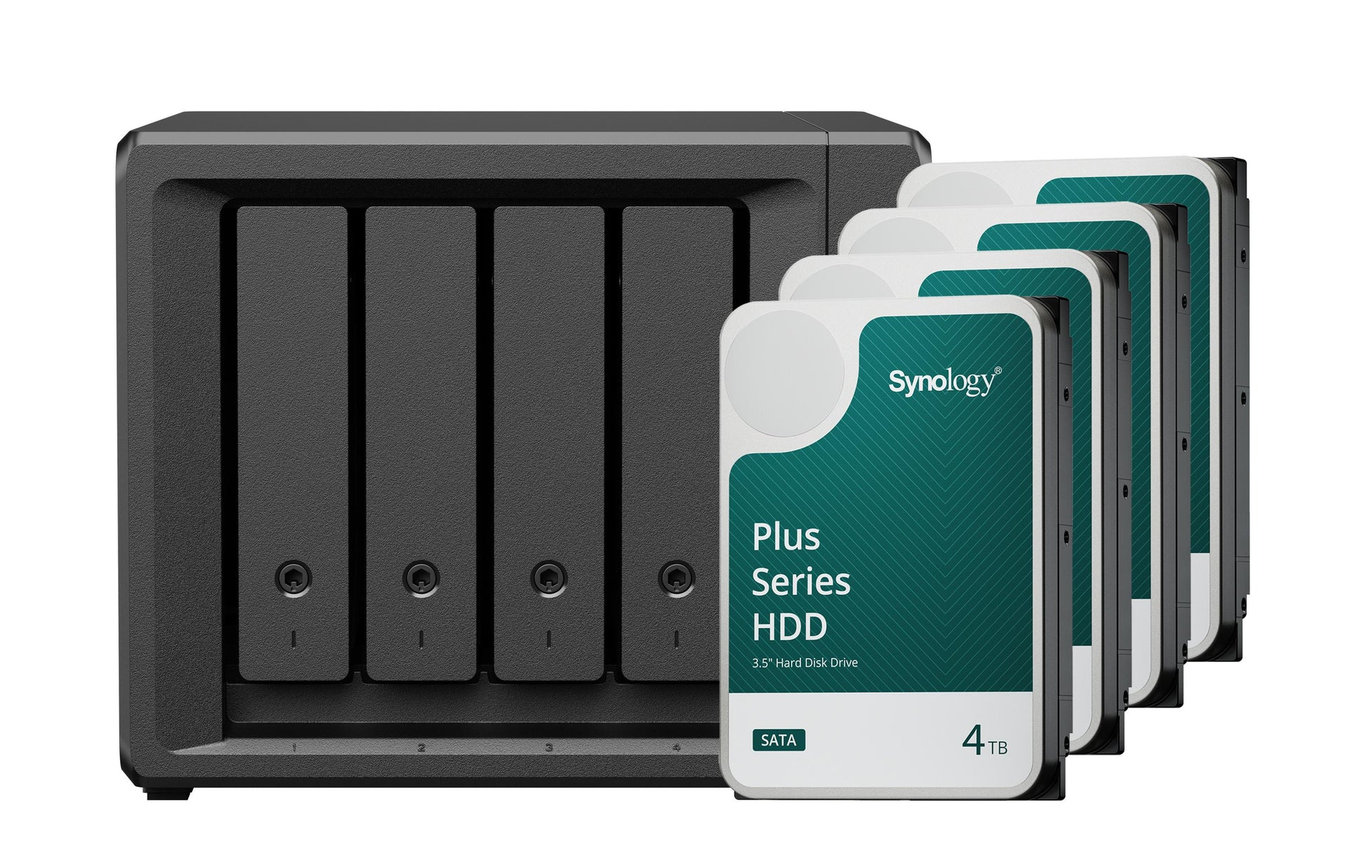 Synology DS425+ – 4-Bay Tower NAS – 2,5GbE, 16 TB HDD vorinstalliert, für 2,5" HDD/SSD