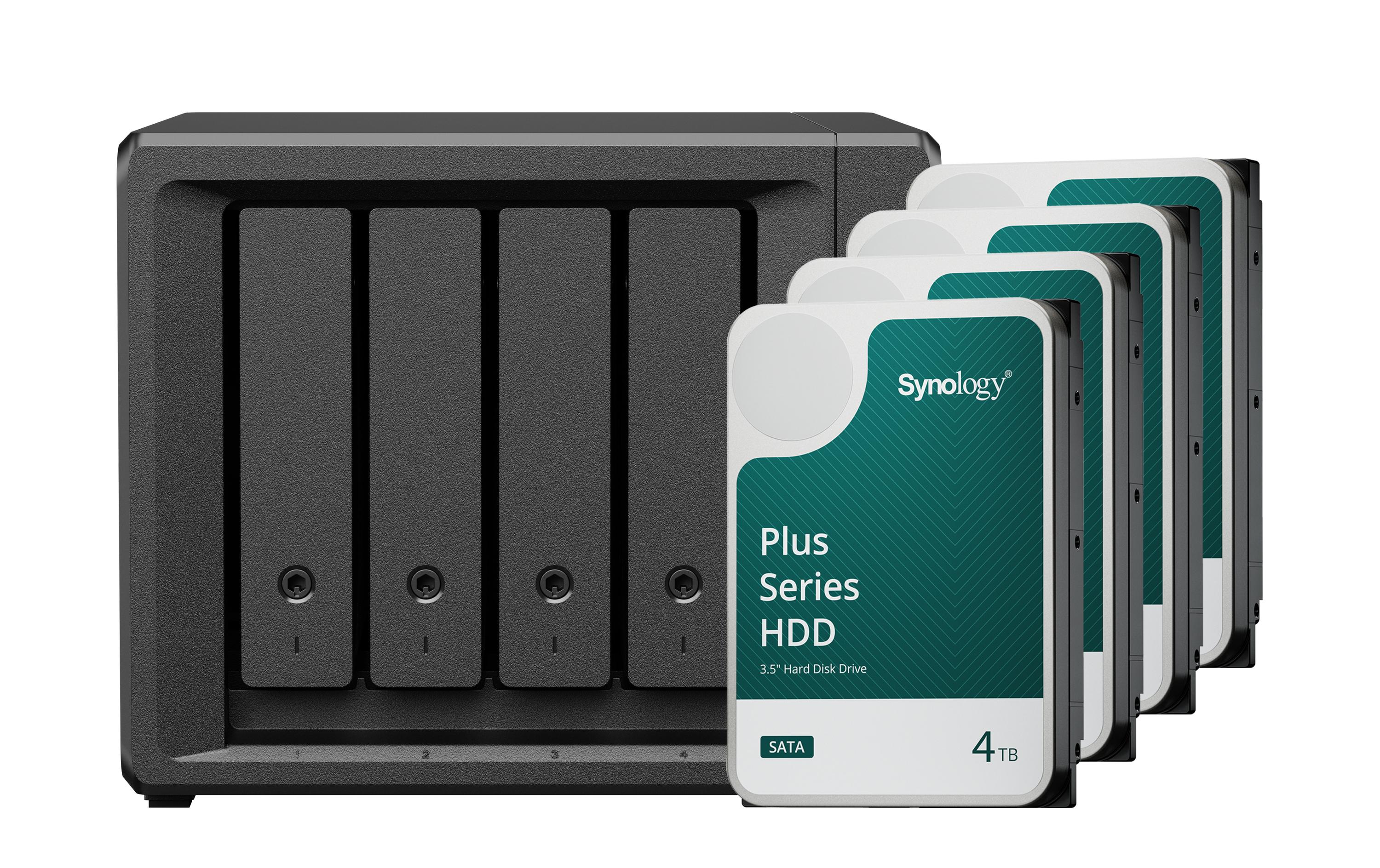 Synology DS425+ – 4-Bay Tower NAS – 2,5GbE, 16 TB HDD vorinstalliert, für 2,5" HDD/SSD