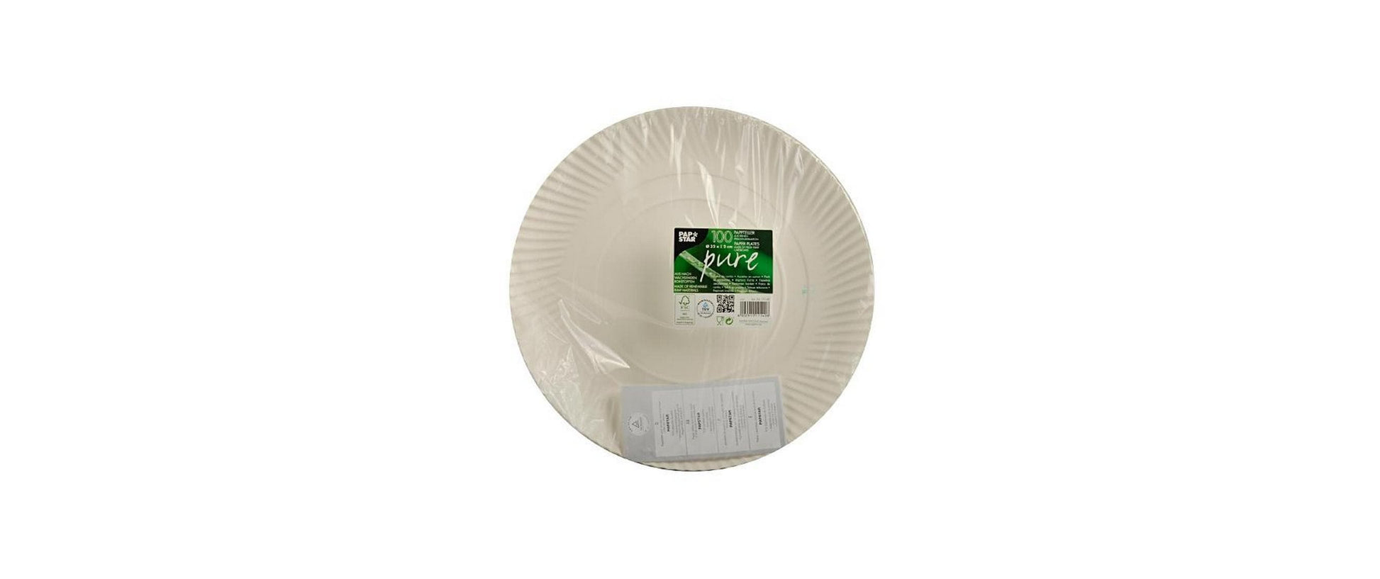Papstar Teller Karton – Ø 32 cm, weiss, 100 Stück