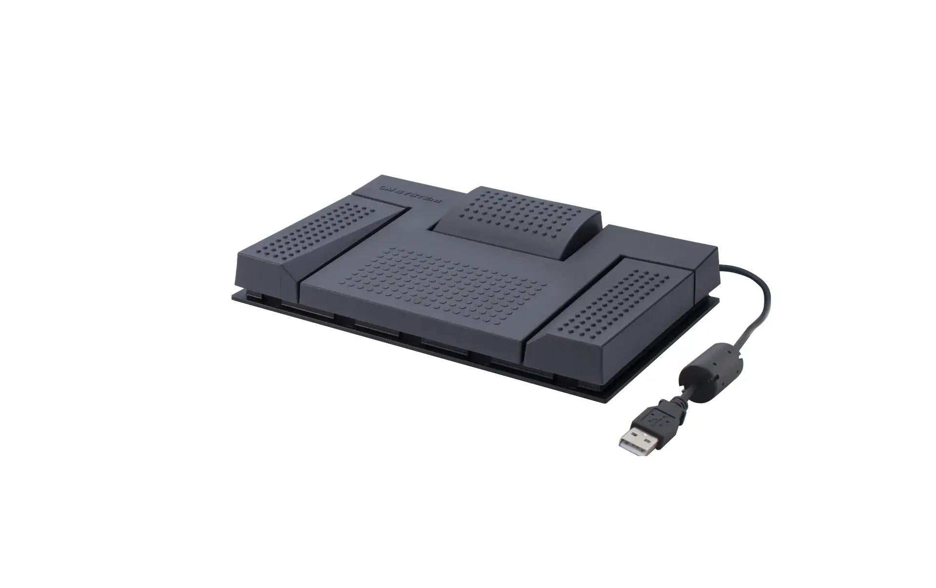 Om system Olympus RS-28N-BLK-E1 – Fusspedal, 3 Tasten, USB, Grau