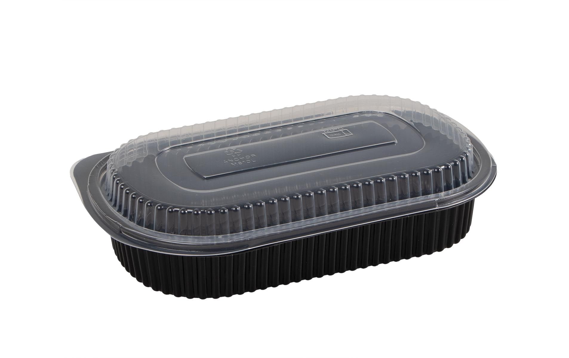 Elco Menuschale PP – mit Deckel, 900 ml, schwarz, 50 Stück