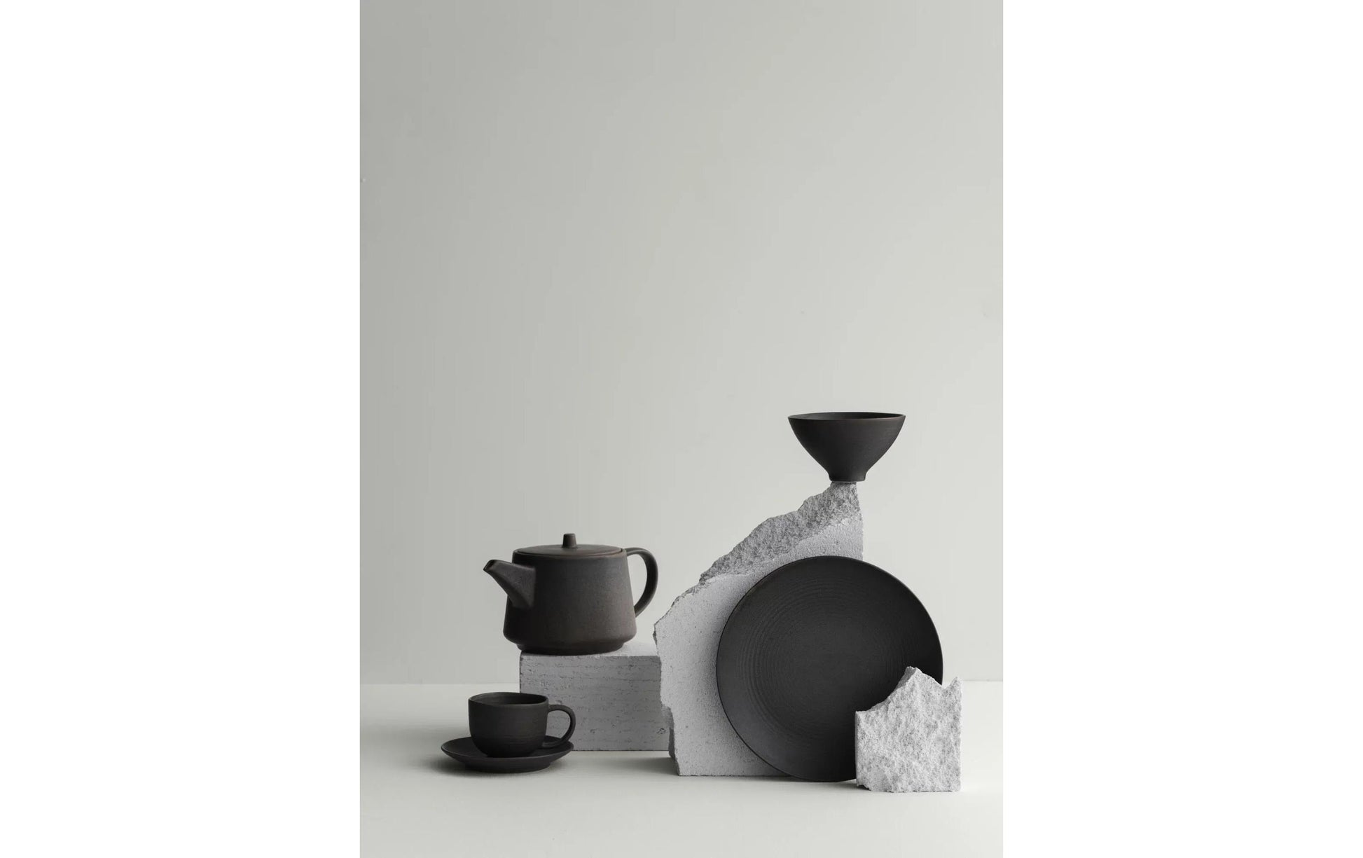 Blomus Kaffeetasse KUMI – 2er Set, 190 ml, Ø 8 cm, Keramik, Grau