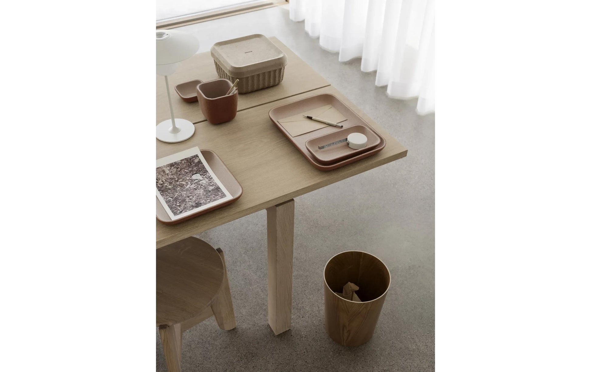 Blomus WILO Papierkorb – 10 l – Holz, rund – braun