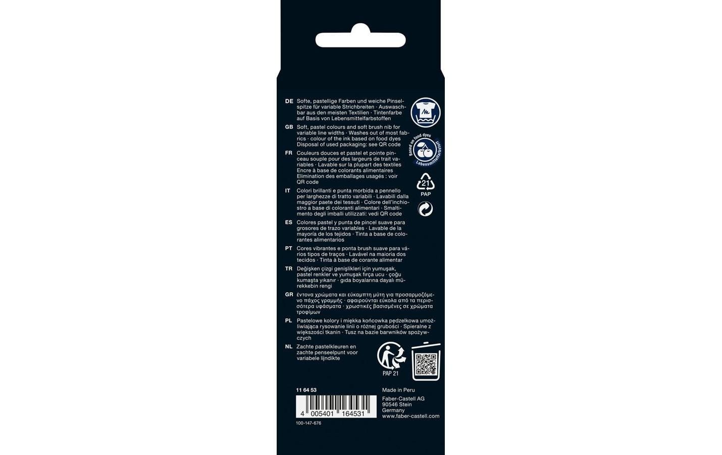 Faber-Castell Filzstifte Brush Pen, 6 Farben