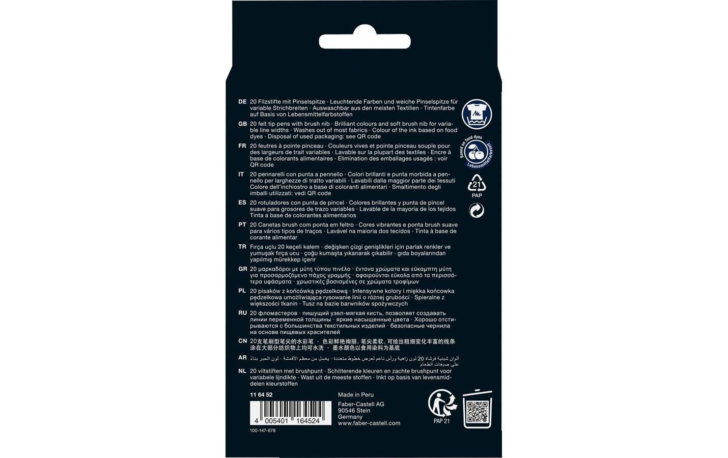 Faber-Castell Auswaschbare Filzstifte, 20 Farben