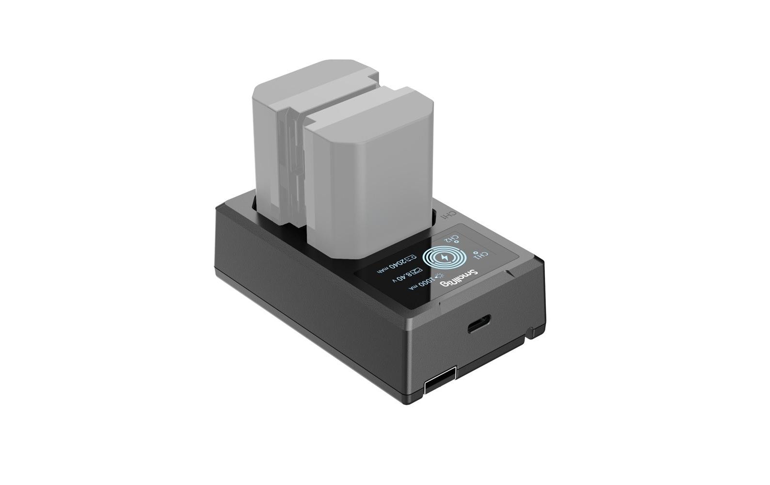 SmallRig 4087 Akkulader – für Sony NP-FZ100 (α6600, α9 II, α7 III usw.) – 2-fach, USB