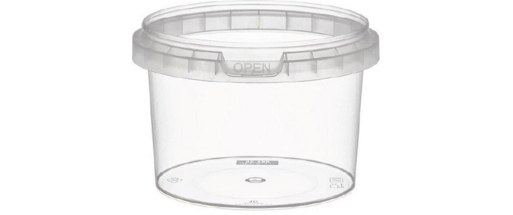 Weita Schale (mit Deckel), Polypropylen (PP), rund – 280 ml Ø 9,7 cm, transparent – 40 Stk.