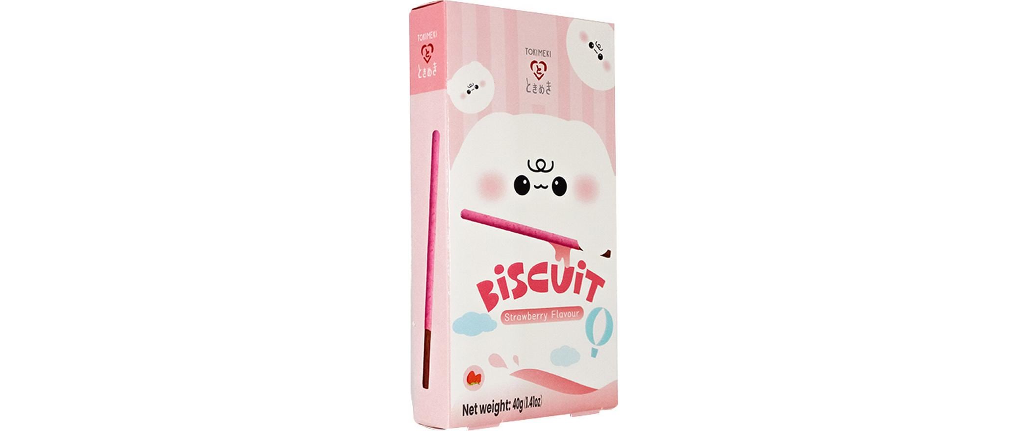 Tokimeki Biscuit Stick Salzgebäck – Erdbeere – 40 g